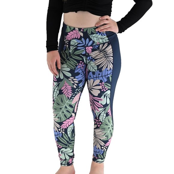 J 7 Pants - J7 Reversible Floral Leggings #AT11